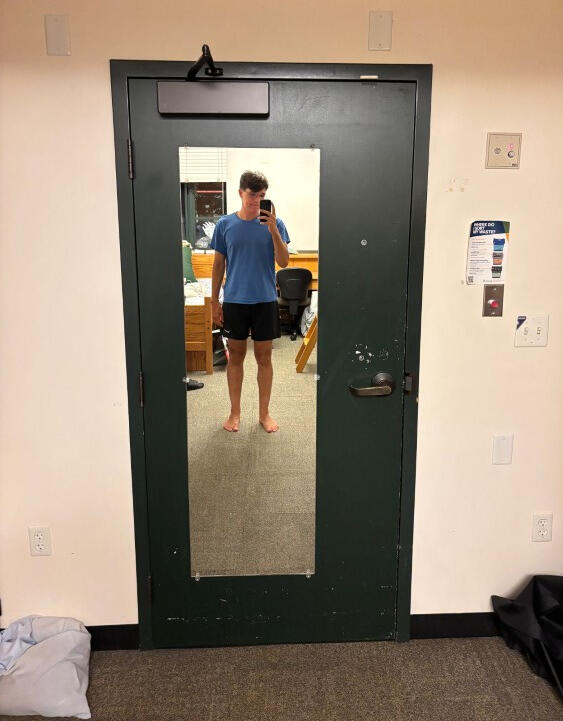 First day in the dorm after mom & dad left... all alone.